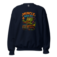 Muncle Mikes Hot Rod and Rat Rod Shirt Mayhem! Monster Rods! (033) Unisex Sweatshirt product mockup 3