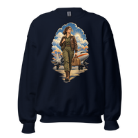 Vintage Aviation Pin-Up T-Shirt – Edition 33 Unisex Sweatshirt product mockup 3