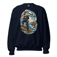 Seaplane Aviator and Lighthouse Unisex Sweatshirt product mockup 3