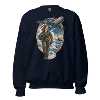 Vintage Aviation Pin-Up T-Shirt – Edition 02 Unisex Sweatshirt product mockup 3