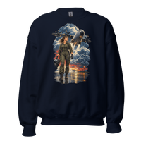 Vintage Aviation Pin-Up T-Shirt – Edition 30 Unisex Sweatshirt product mockup 3