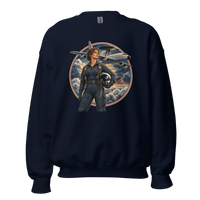 Vintage Aviation Pin-Up T-Shirt – Edition 34 Unisex Sweatshirt product mockup 3