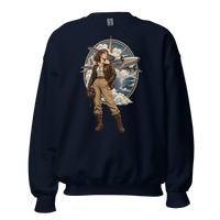Vintage Aviation Pin-Up T-Shirt – Edition 38 Unisex Sweatshirt product mockup 3