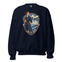 Vintage Aviation Pin-Up T-Shirt – Edition 39 Unisex Sweatshirt product mockup 3