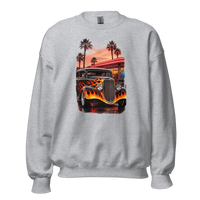Neon Diner Flame Coupe Unisex Sweatshirt product mockup 2