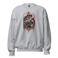 Supercharged V8 Pinstripe Unisex Sweatshirt product mockup 2