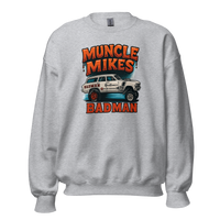 Muncle Mikes Hot Rod and Rat Rod Shirt Mayhem! BADMAN Wagon Unisex Sweatshirt product mockup 2