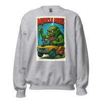 Monster Mugs 005 Hot Rod Coffee Mug — Muncle Mikes Unisex Sweatshirt product mockup 2