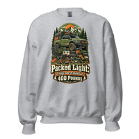 Packed Light Only 400 Pounds Unisex Sweatshirt product mockup 2