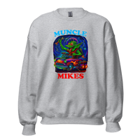 Muncle Mikes Hot Rod and Rat Rod Shirt Mayhem! Monster Rods! (019) Unisex Sweatshirt product mockup 2