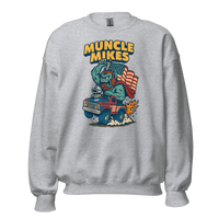 Muncle Mikes Hot Rod and Rat Rod Shirt Mayhem! Monster Rods! (018) Unisex Sweatshirt product mockup 2