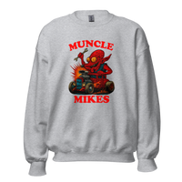 Muncle Mikes Hot Rod and Rat Rod Shirt Mayhem! Monster Rods! (020) Unisex Sweatshirt product mockup 2