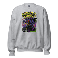 Muncle Mikes Hot Rod and Rat Rod Shirt Mayhem! Monster Rods! (029) Unisex Sweatshirt product mockup 2