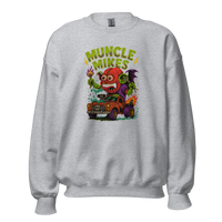 Muncle Mikes Hot Rod and Rat Rod Shirt Mayhem! Monster Rods! (031) Unisex Sweatshirt product mockup 2