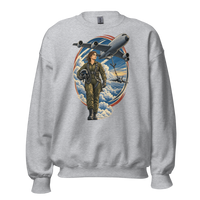 Vintage Aviation Pin-Up T-Shirt – Edition 02 Unisex Sweatshirt product mockup 2