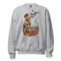 Vintage Aviation Pin-Up T-Shirt – Edition 26 Unisex Sweatshirt product mockup 2