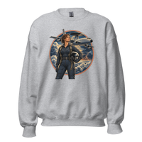 Vintage Aviation Pin-Up T-Shirt – Edition 34 Unisex Sweatshirt product mockup 2