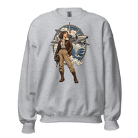Vintage Aviation Pin-Up T-Shirt – Edition 38 Unisex Sweatshirt product mockup 2