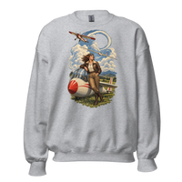 Vintage Aviation Pin-Up T-Shirt – Edition 36 Unisex Sweatshirt product mockup 2
