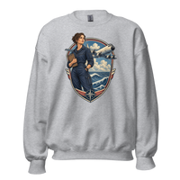 Vintage Aviation Pin-Up T-Shirt – Edition 39 Unisex Sweatshirt product mockup 2