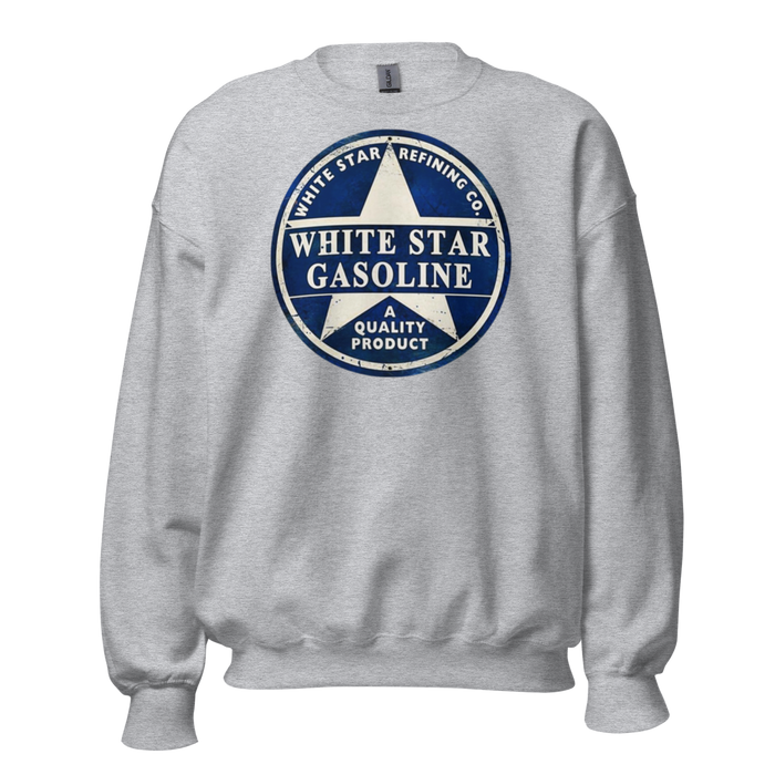 White Star Gasoline Vintage Gas and Oil T-Shirt — Muncle Mikes Unisex Sweatshirt product mockup 2