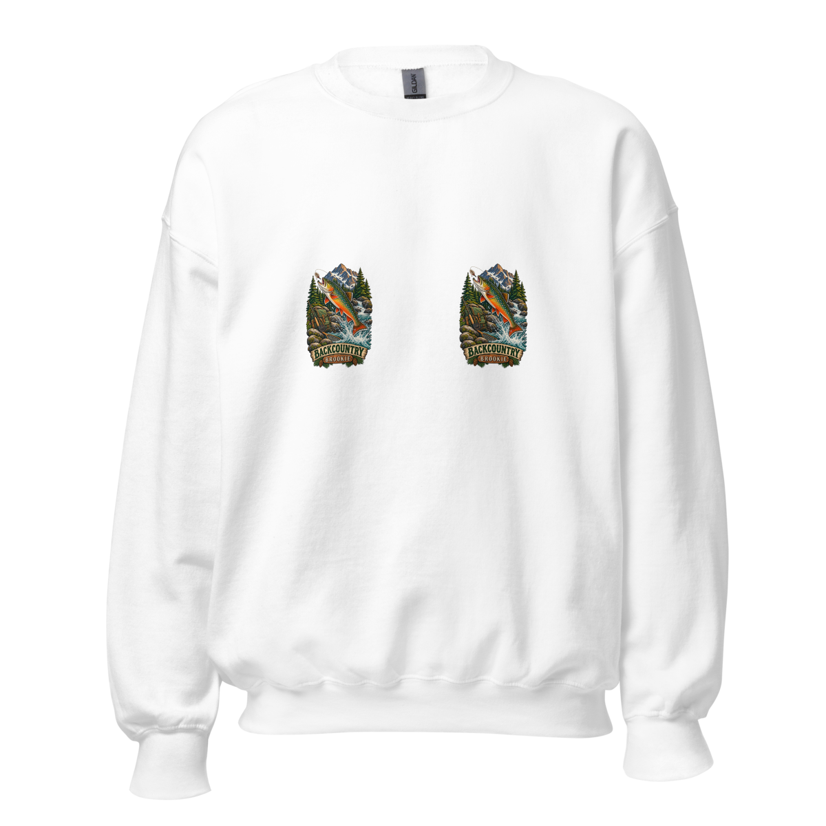 Backcountry Brook Trout Fishing Unisex Sweatshirt product mockup