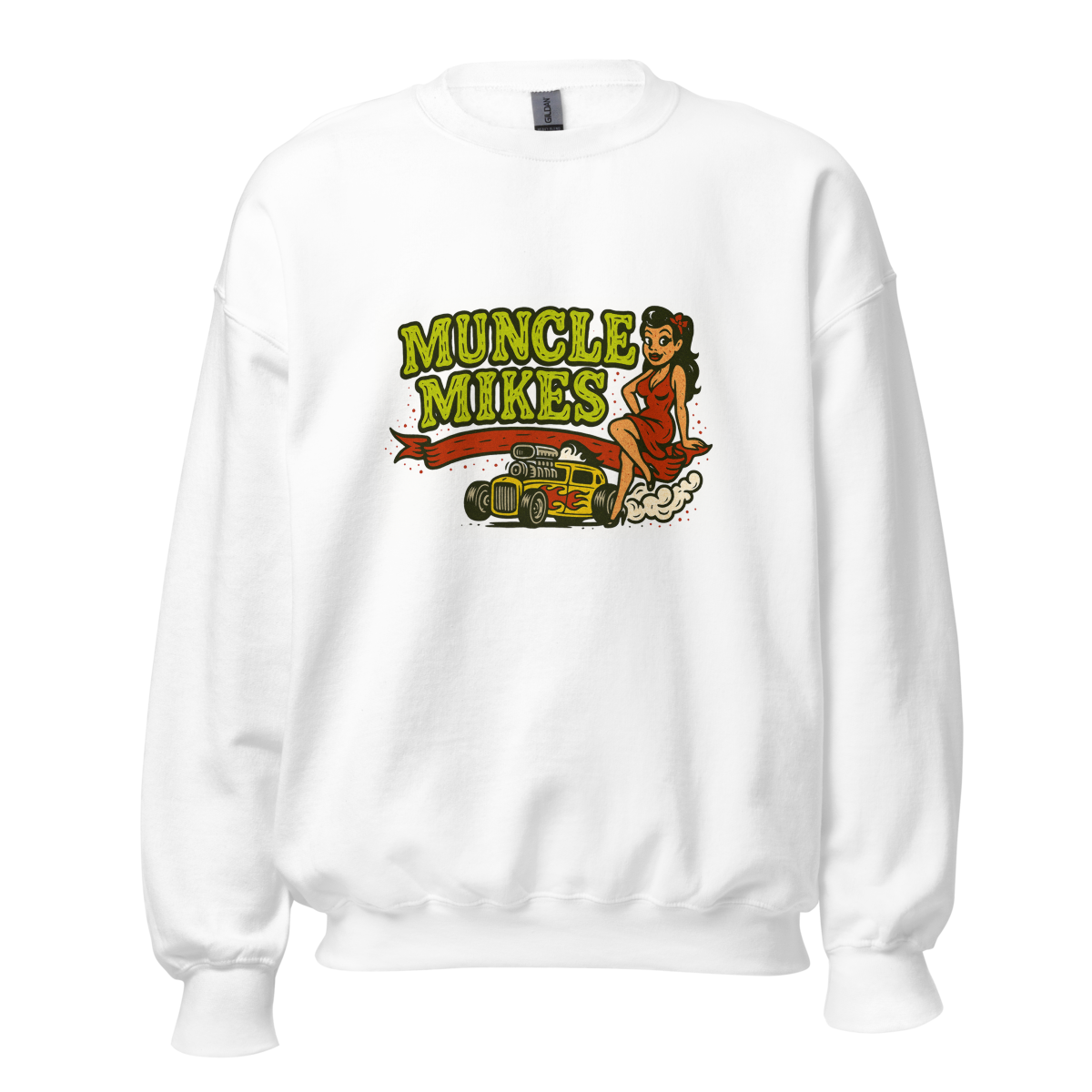 Monster Mugs 001 Hot Rod Coffee Mug — Muncle Mikes Unisex Sweatshirt product mockup
