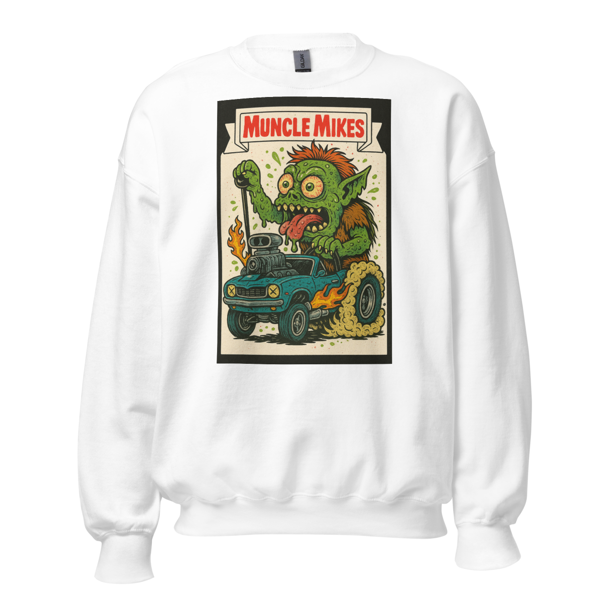 Monster Mugs 004 Hot Rod Coffee Mug — Muncle Mikes Unisex Sweatshirt product mockup
