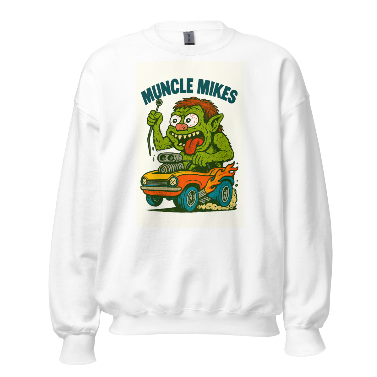 Monster Mugs 006 Hot Rod Coffee Mug — Muncle Mikes Unisex Sweatshirt product mockup