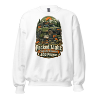 Packed Light Only 400 Pounds Unisex Sweatshirt product mockup