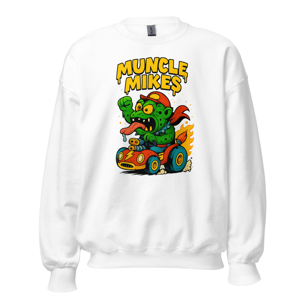 Muncle Mikes Hot Rod and Rat Rod Shirt Mayhem! Monster Rods! (017) Unisex Sweatshirt product mockup