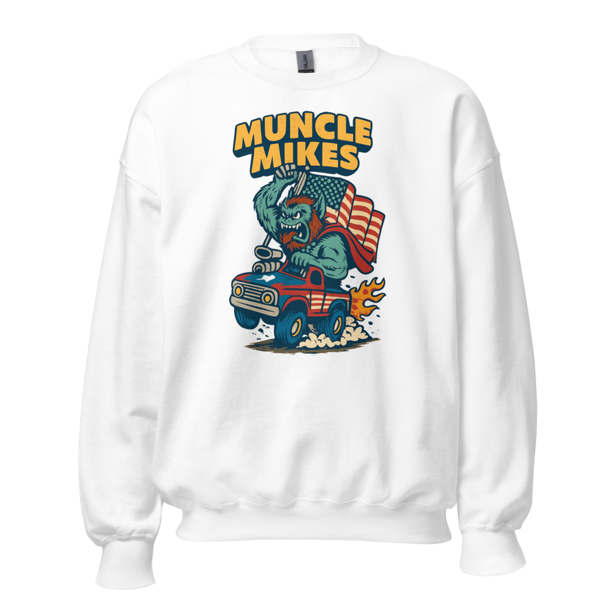 Muncle Mikes Hot Rod and Rat Rod Shirt Mayhem! Monster Rods! (018) Unisex Sweatshirt product mockup