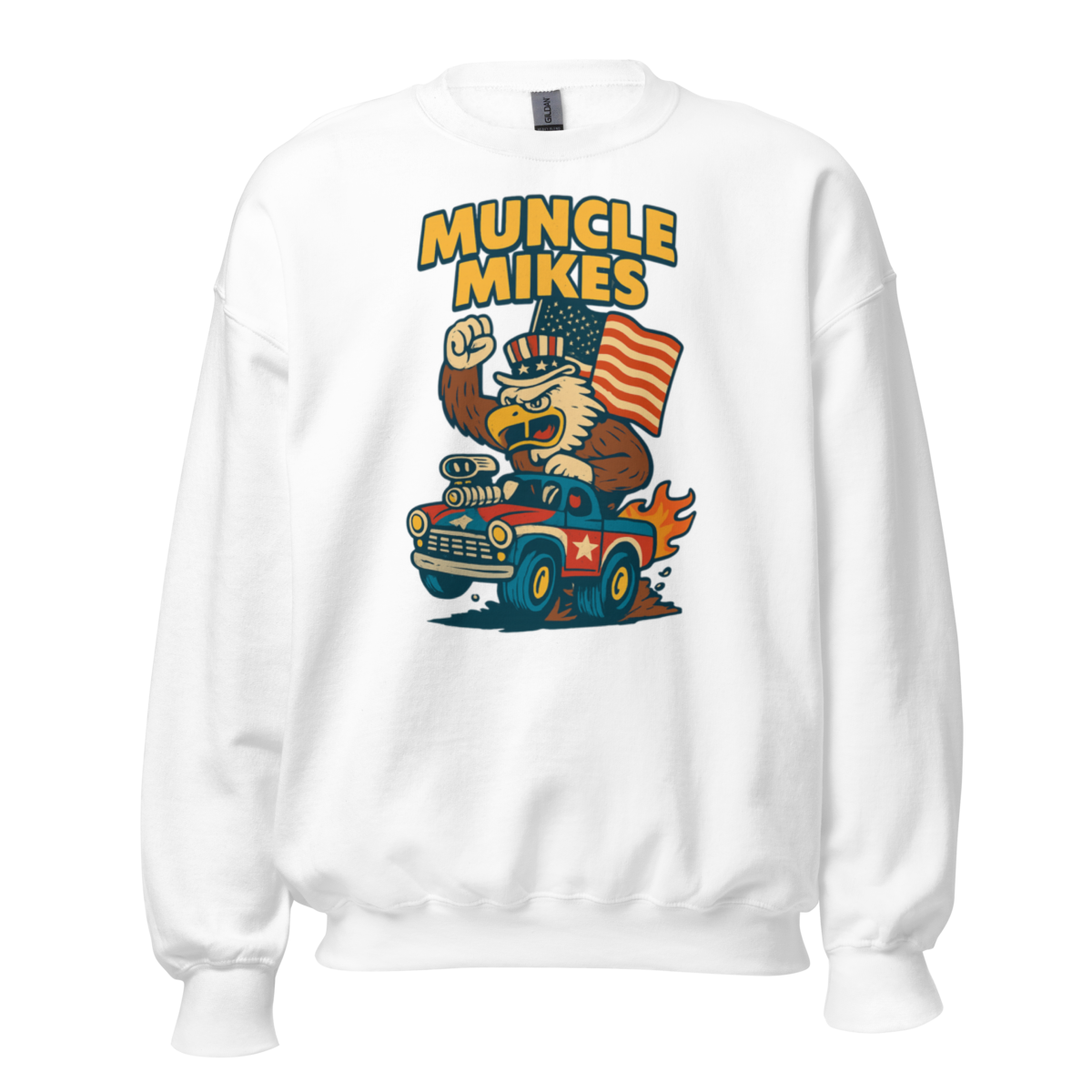 Muncle Mikes Hot Rod and Rat Rod Shirt Mayhem! Monster Rods! (027) Unisex Sweatshirt product mockup