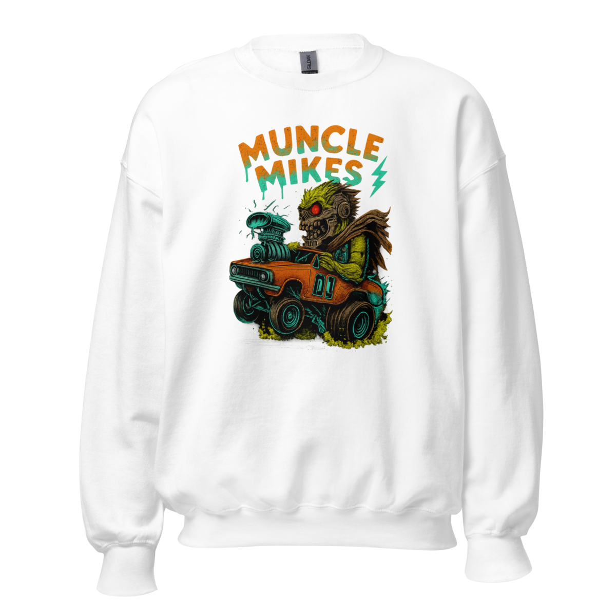 Muncle Mikes Hot Rod and Rat Rod Shirt Mayhem! Monster Rods! (036) Unisex Sweatshirt product mockup