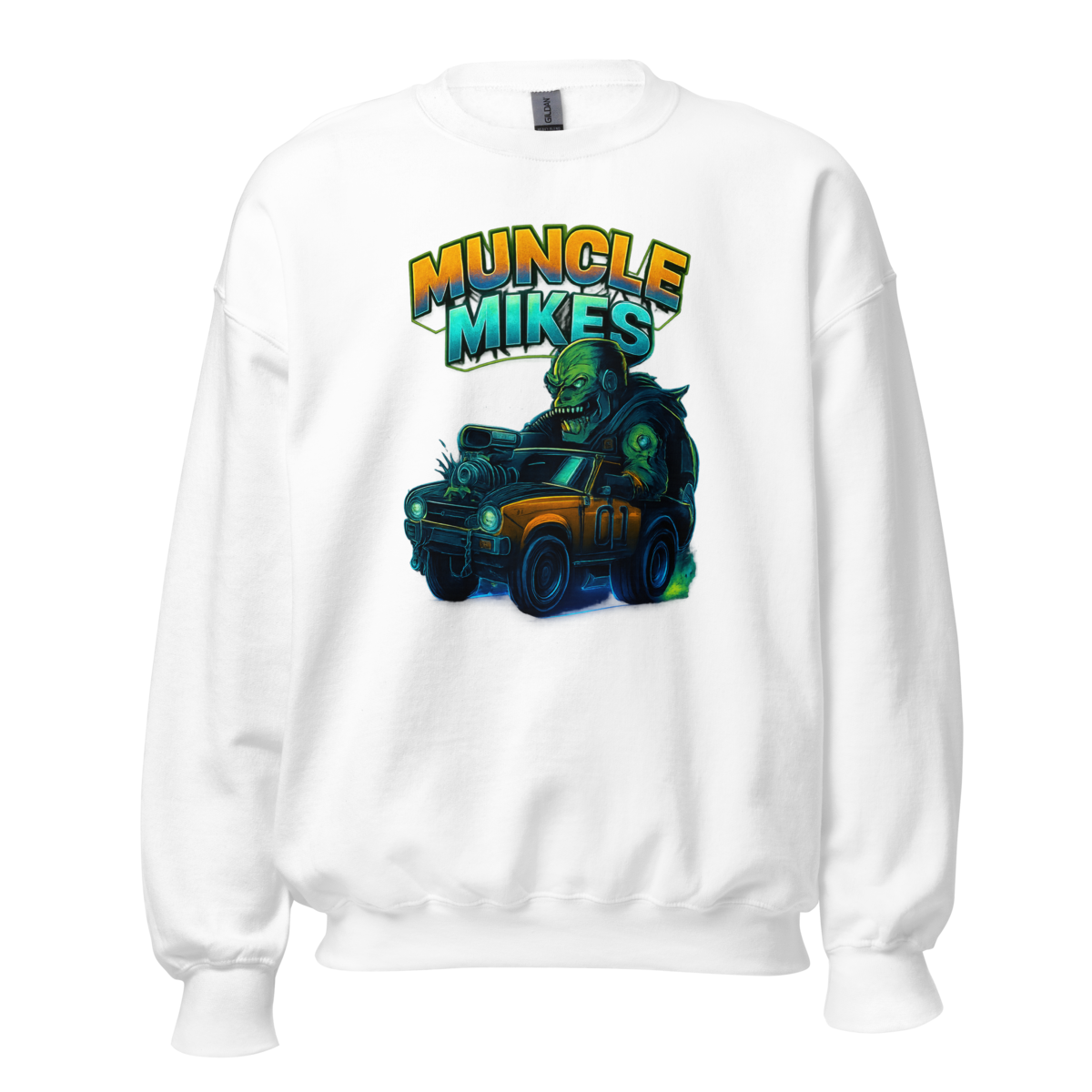 Muncle Mikes Hot Rod and Rat Rod Shirt Mayhem! Monster Rods! (038) Unisex Sweatshirt product mockup