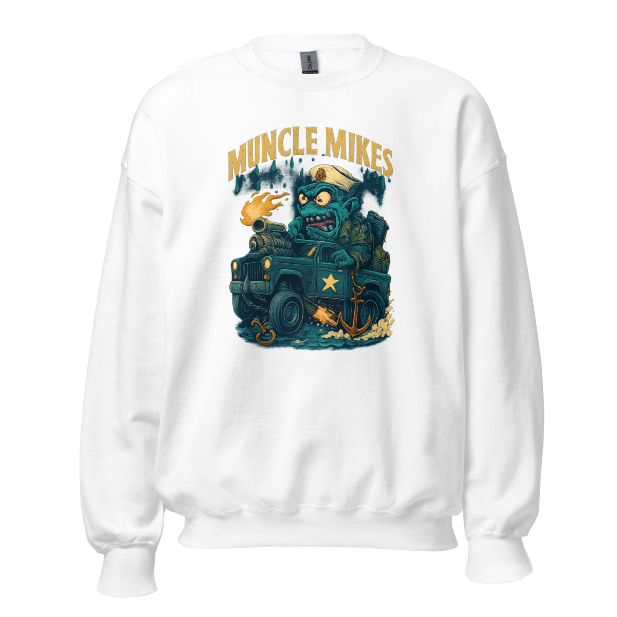 Muncle Mikes Hot Rod and Rat Rod Shirt Mayhem! Monster Rods! (041) Unisex Sweatshirt product mockup