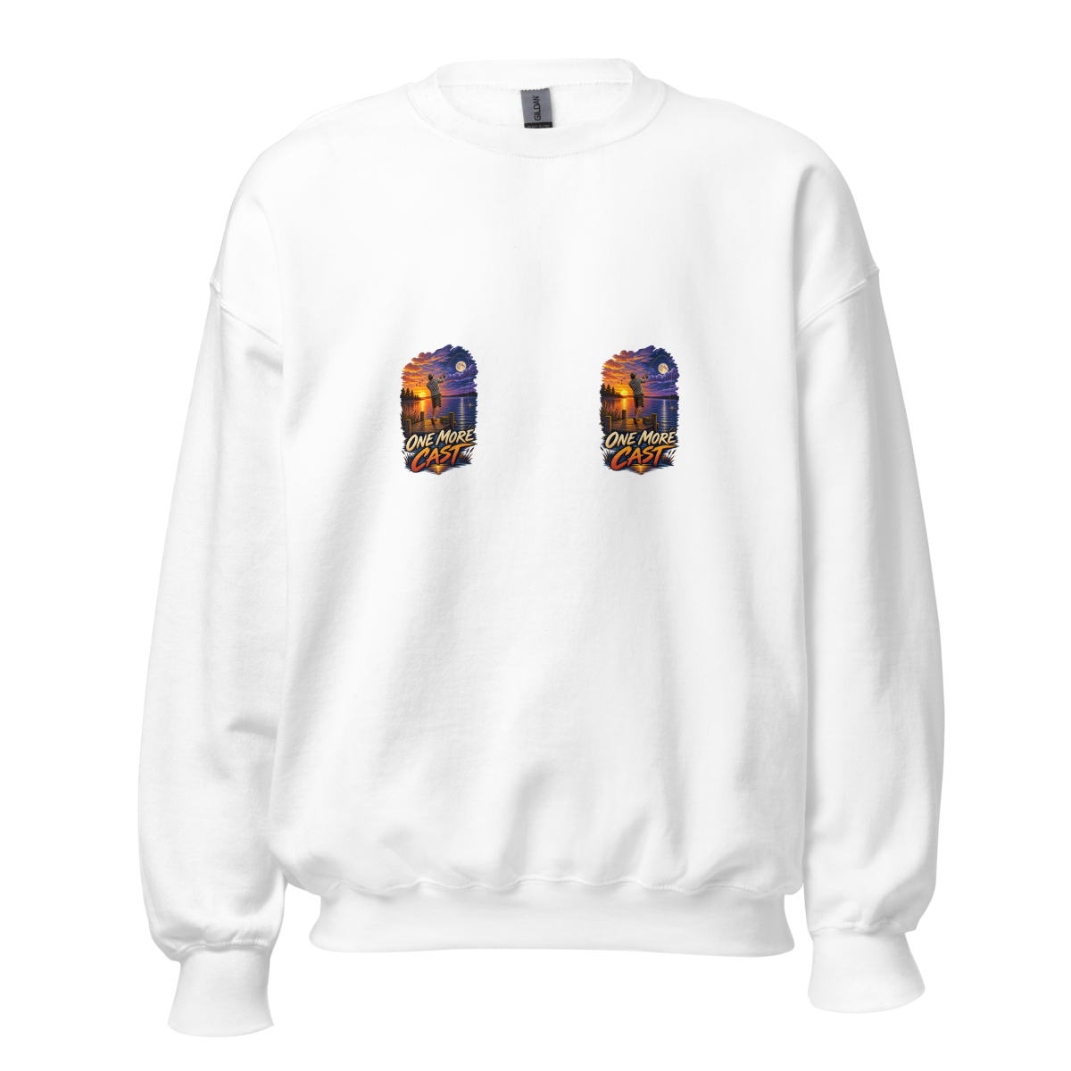 One More Cast Fishing Unisex Sweatshirt product mockup