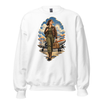 Vintage Aviation Pin-Up T-Shirt – Edition 33 Unisex Sweatshirt product mockup