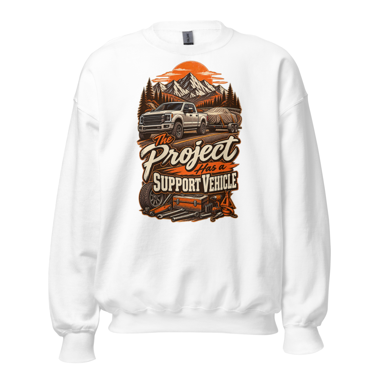 Project Support Vehicle Unisex Sweatshirt product mockup