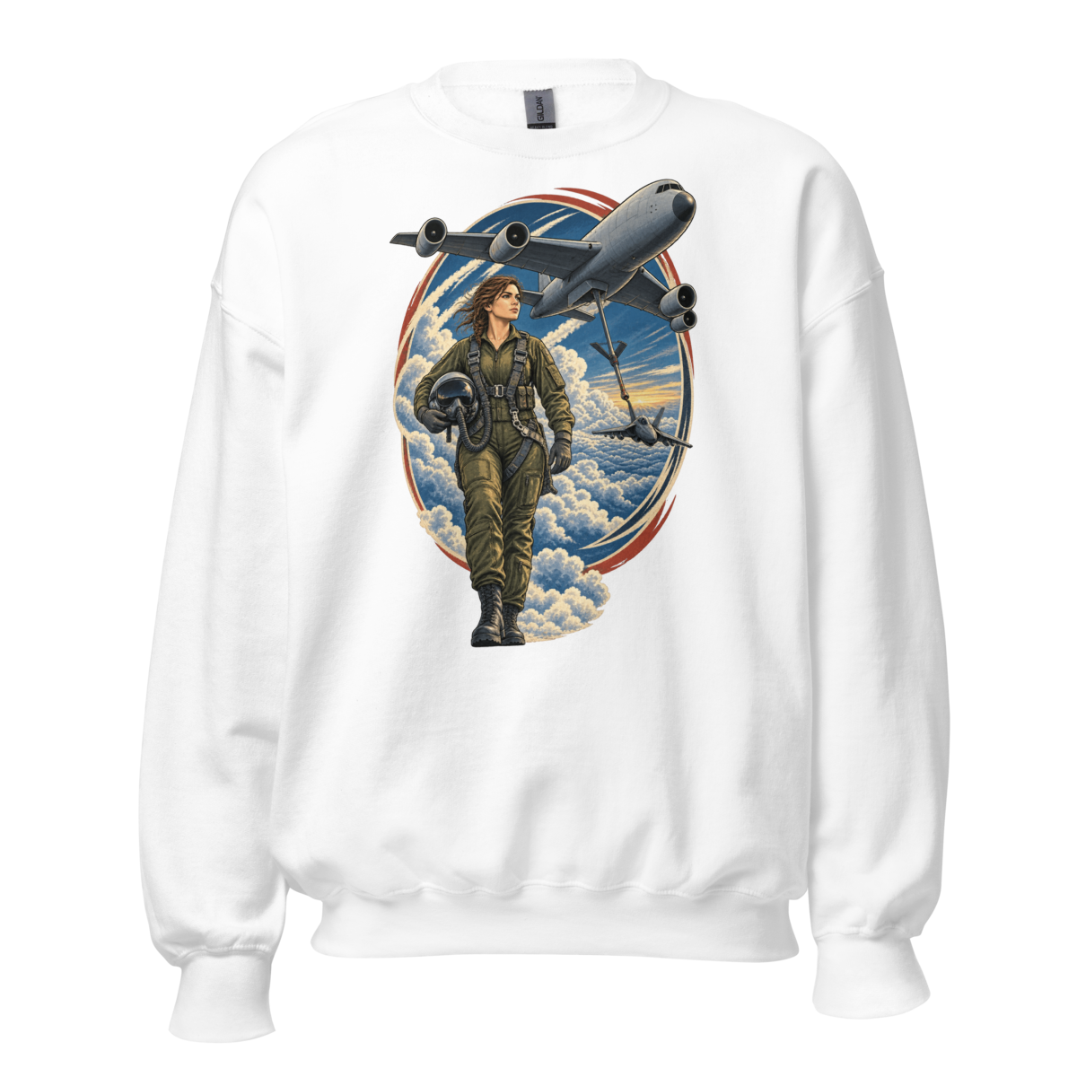 Vintage Aviation Pin-Up T-Shirt – Edition 02 Unisex Sweatshirt product mockup