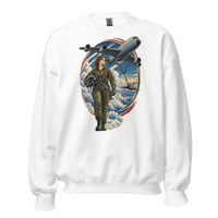 Vintage Aviation Pin-Up T-Shirt – Edition 02 Unisex Sweatshirt product mockup
