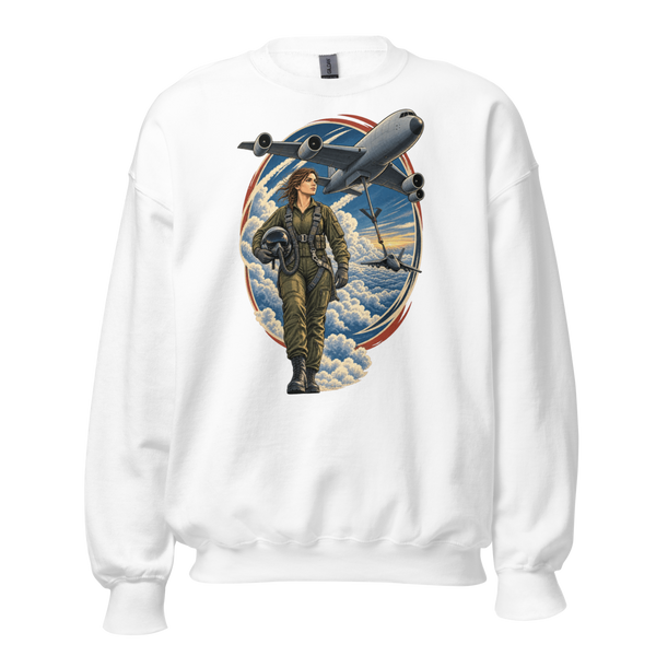 Vintage Aviation Pin-Up Edition 02 Unisex Sweatshirt — front view
