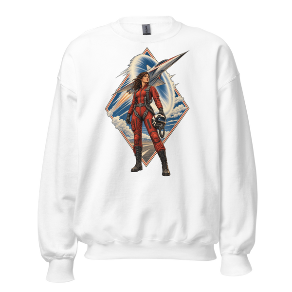 Vintage Aviation Pin-Up Edition 08 Unisex Sweatshirt — front view