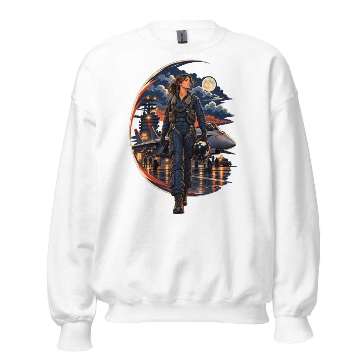 Vintage Aviation Pin-Up T-Shirt – Edition 20 Unisex Sweatshirt product mockup