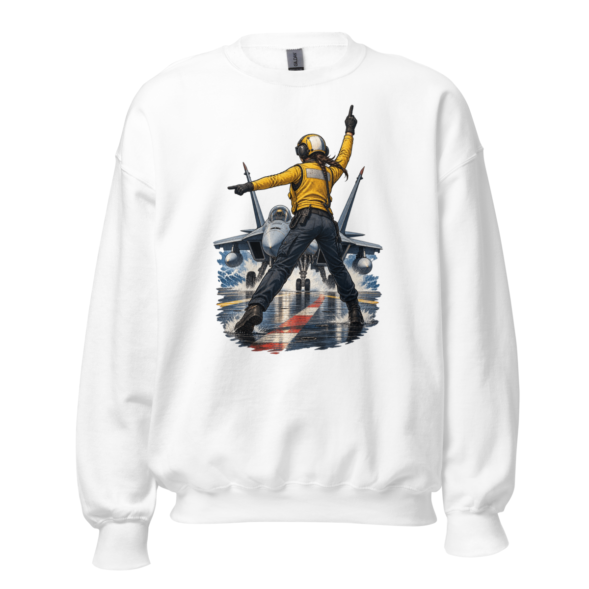 Vintage Aviation Pin-Up T-Shirt – Edition 24 Unisex Sweatshirt product mockup