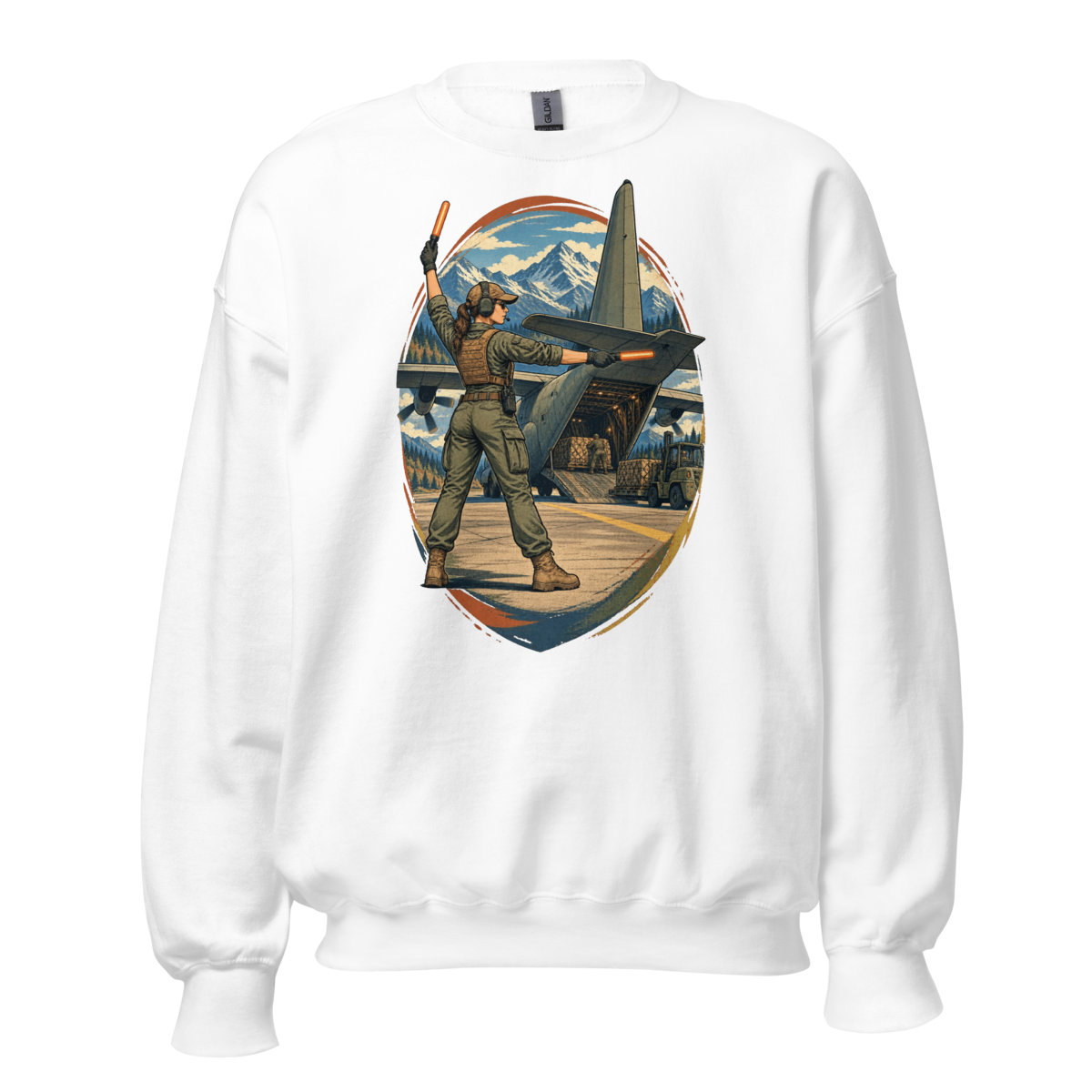 Vintage Aviation Pin-Up T-Shirt – Edition 21 Unisex Sweatshirt product mockup
