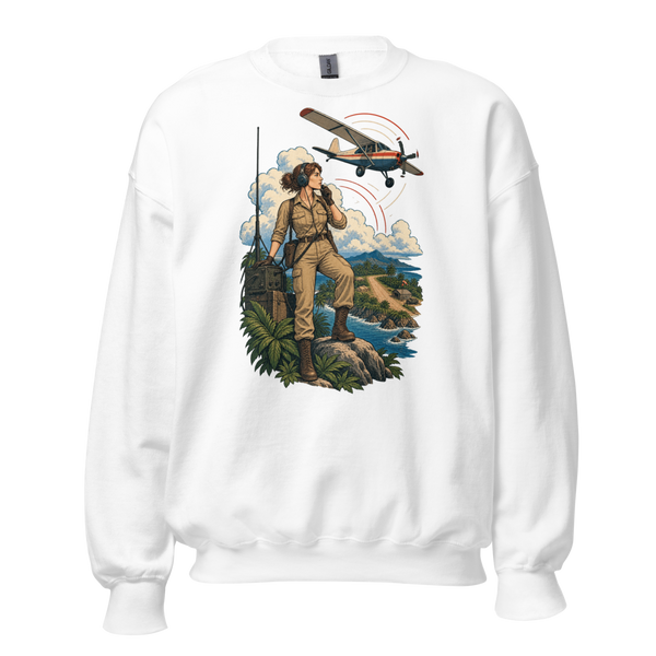 Vintage Aviation Pin-Up Edition 29 Unisex Sweatshirt — front view