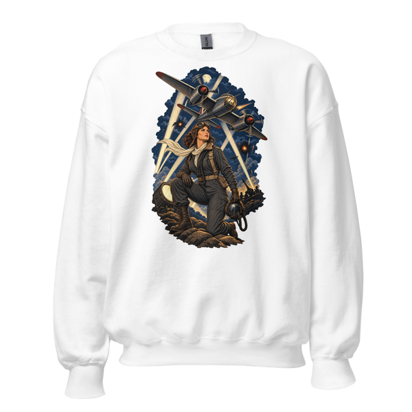 Vintage Aviation Pin-Up Edition 31 Unisex Sweatshirt — front view
