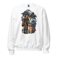 Vintage Aviation Pin-Up T-Shirt – Edition 30 Unisex Sweatshirt product mockup