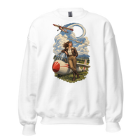 Vintage Aviation Pin-Up T-Shirt – Edition 36 Unisex Sweatshirt product mockup